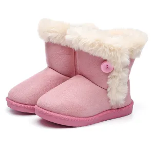 产品 Toddler Girls Boys Winter Shoes Fur Lining Snow Boots Warm Flat Shoes Outdoor Boots for Kids(Toddler/Little Kid)