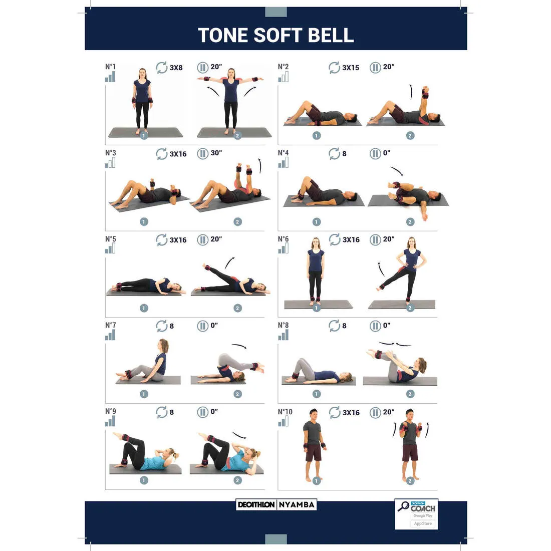 1 kg Adjustable Wrist / Ankle Weights Twin-Pack - Burgundy
