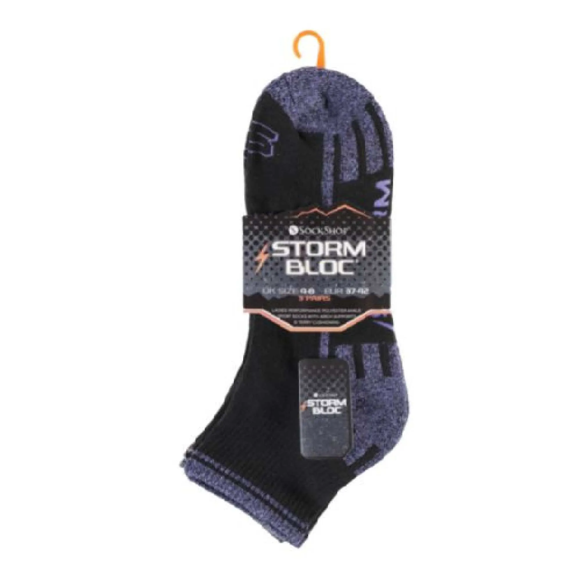 3 Pack Ladies Cushioned Sole Sport Ankle Socks with Arch Support