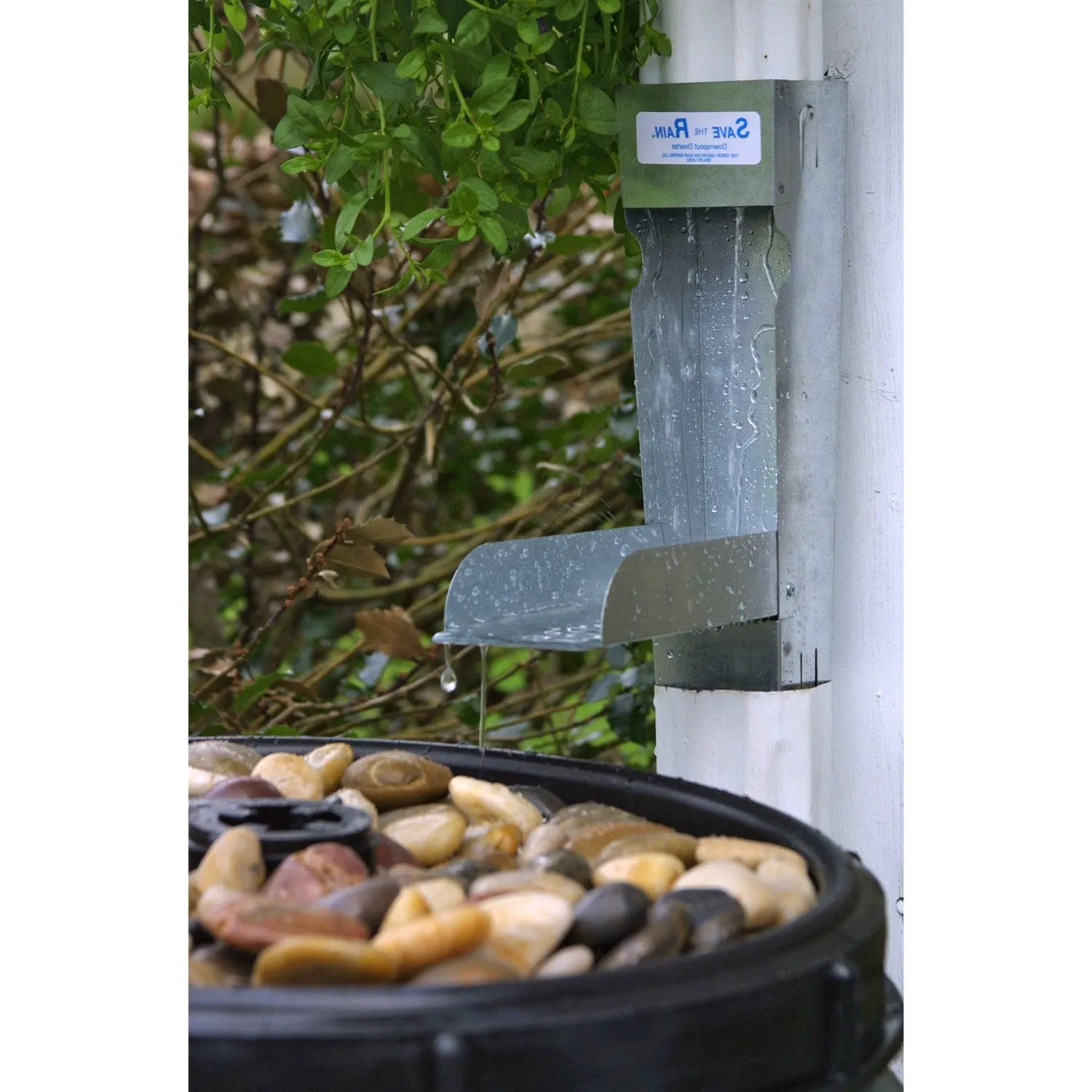 60-Gallon High Density Polyethylene Plastic Rain Barrel in Forest Green