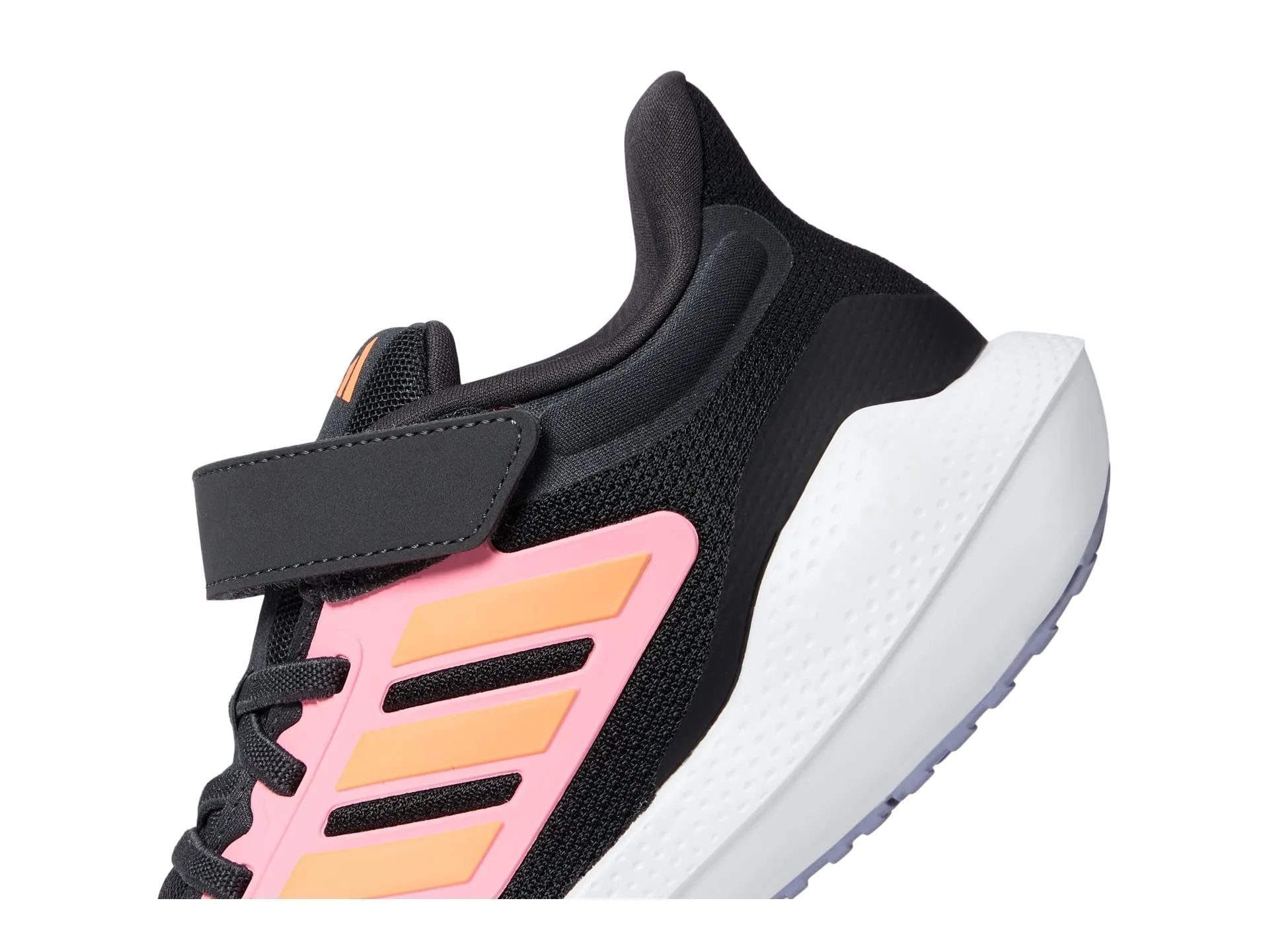 adidas Girl's EQ23 Run Bounce (Little Kid/Big Kid) Carbon/Screaming Orange/Beam Pink 1.5 Little Kid M