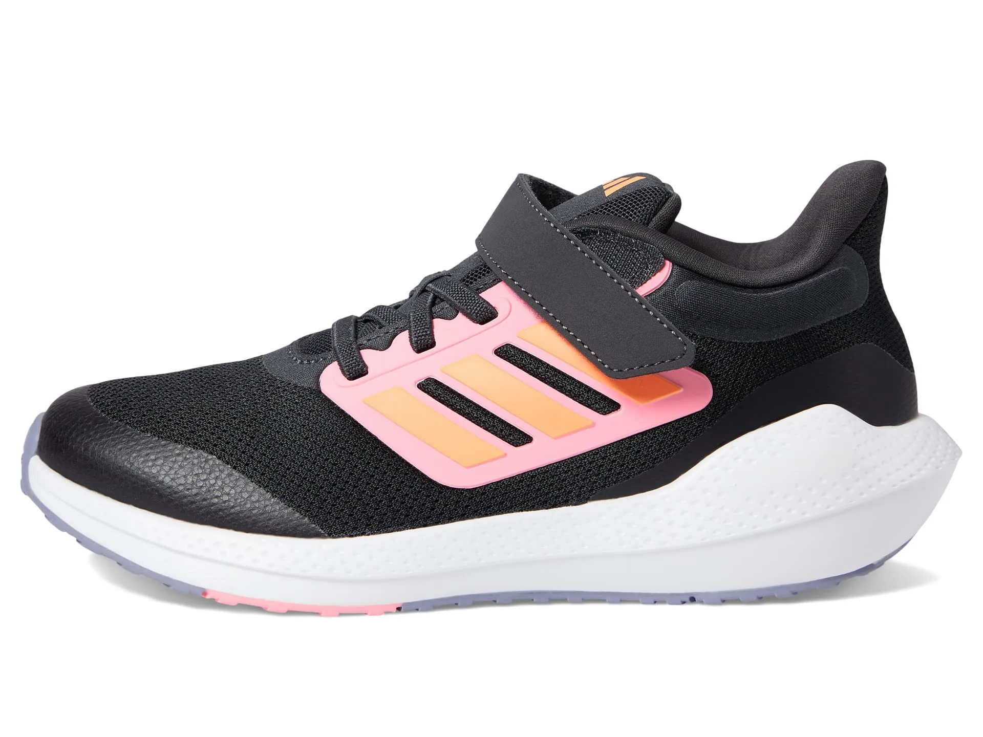 adidas Girl's EQ23 Run Bounce (Little Kid/Big Kid) Carbon/Screaming Orange/Beam Pink 1.5 Little Kid M