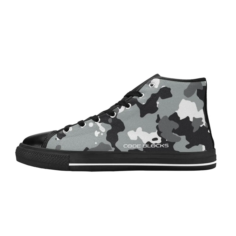 Aquila High Top Canvas Kid's Shoes (Big Kid) (Model 017)