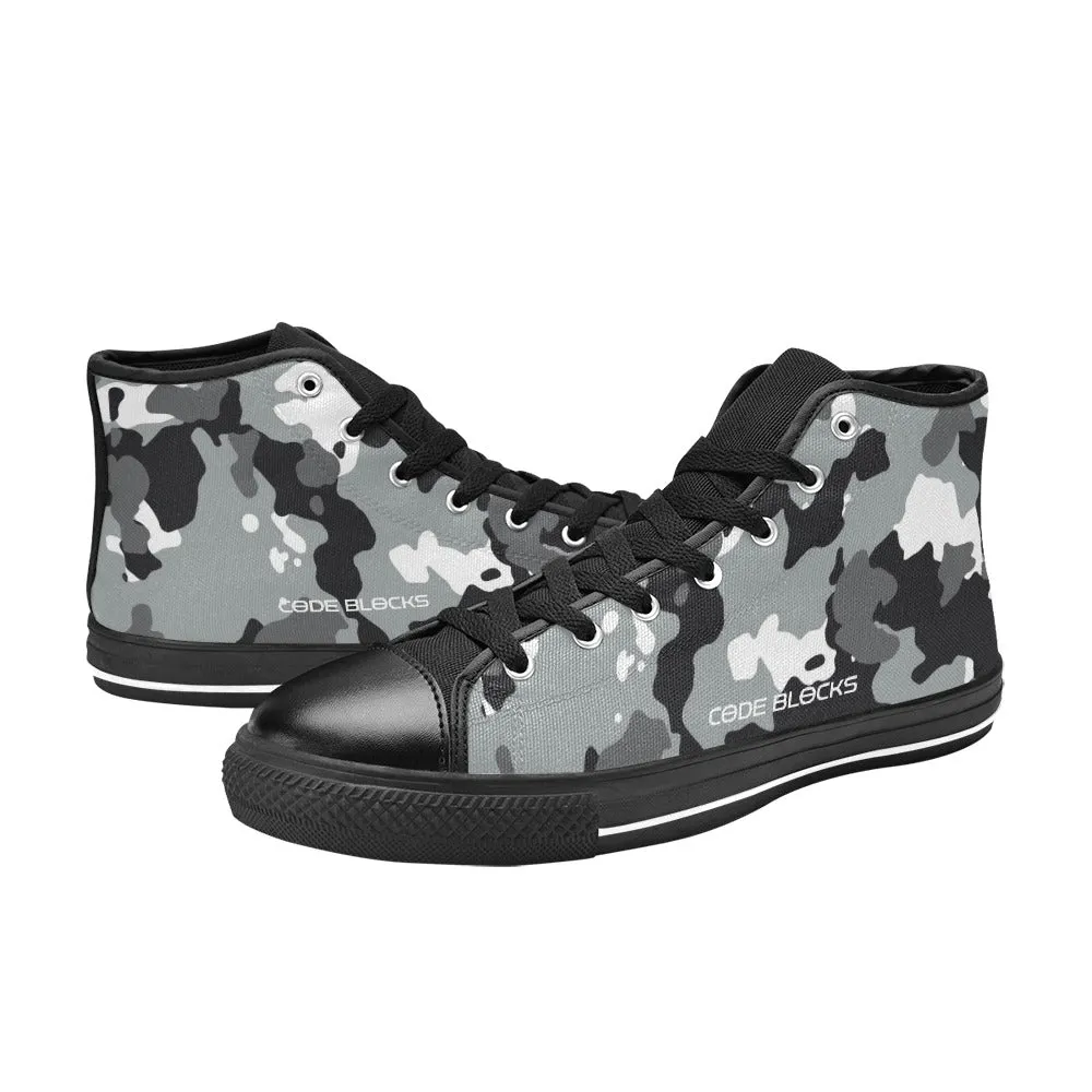 Aquila High Top Canvas Kid's Shoes (Big Kid) (Model 017)