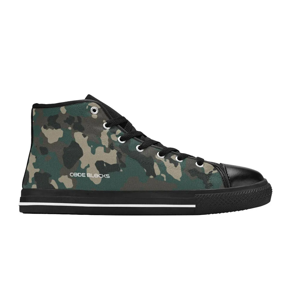 Aquila High Top Canvas Kid's Shoes (Big Kid) (Model 017)