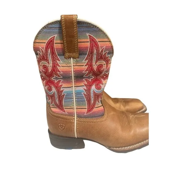 Ariat Youth Lonestar Western Boot Size 2.5 Ridge Tan