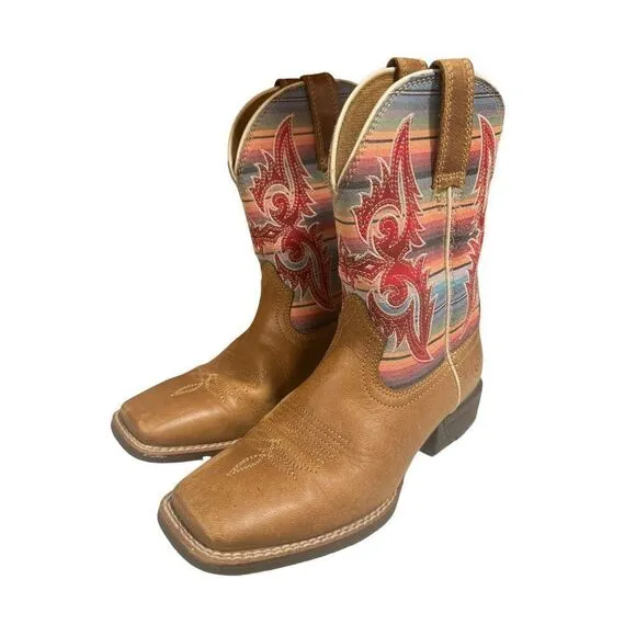 Ariat Youth Lonestar Western Boot Size 2.5 Ridge Tan