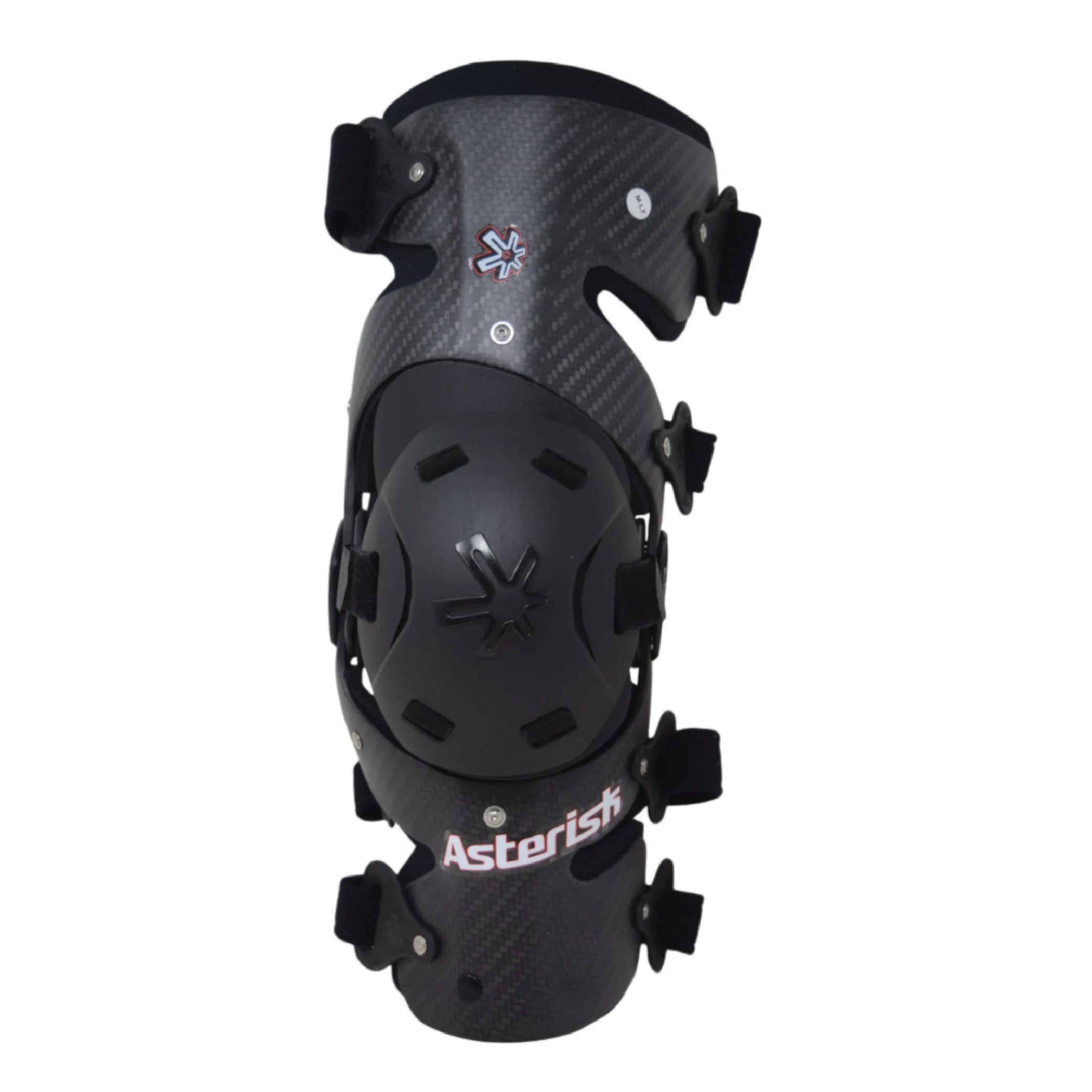 Asterisk Carbon Cell Pro - Advanced Knee Protector Brace (Right Only) for Motocross, Snowboarding, Wakeboarding, Off-Roading, Football, & More - Size Large