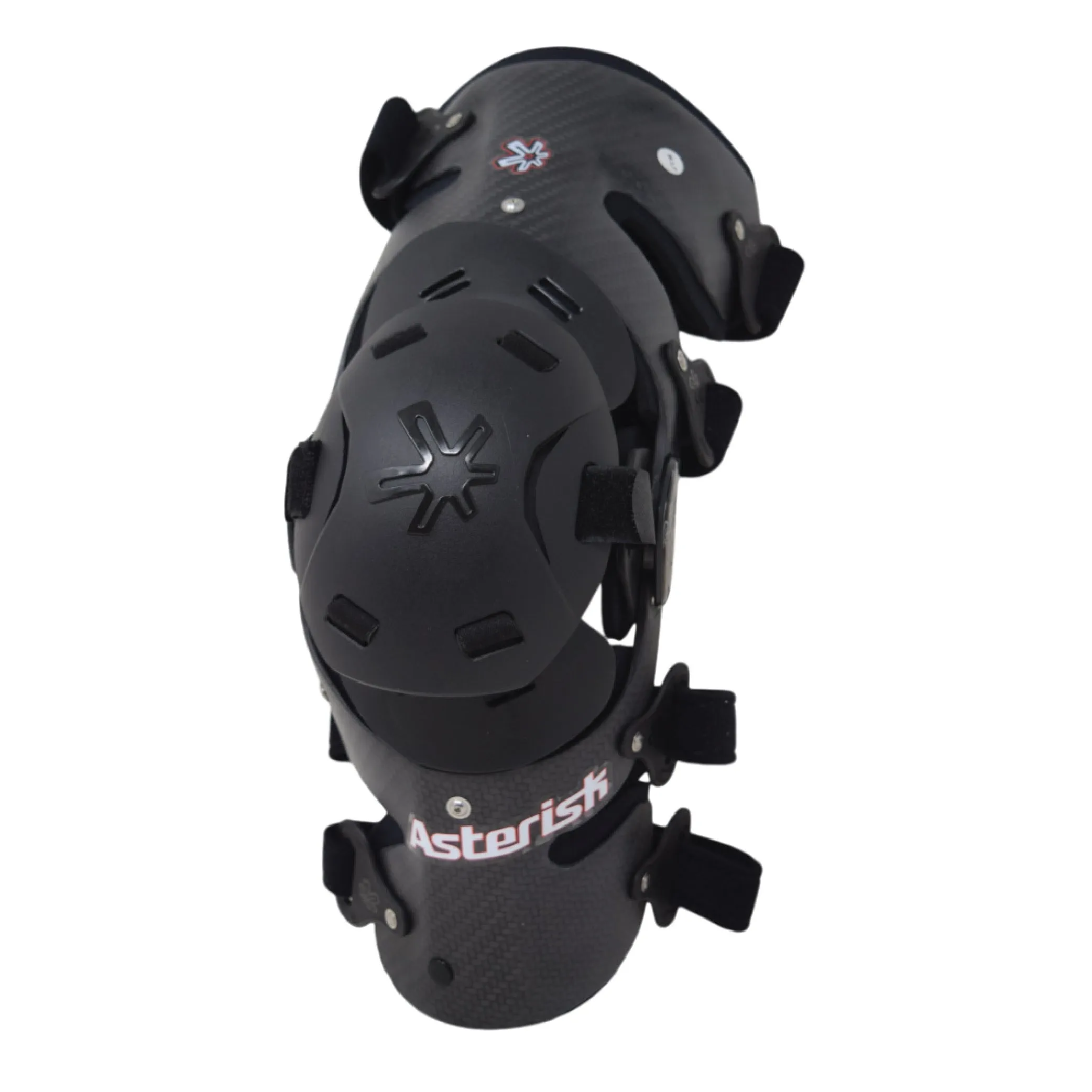 Asterisk Carbon Cell Pro - Advanced Knee Protector Brace (Right Only) for Motocross, Snowboarding, Wakeboarding, Off-Roading, Football, & More - Size Large