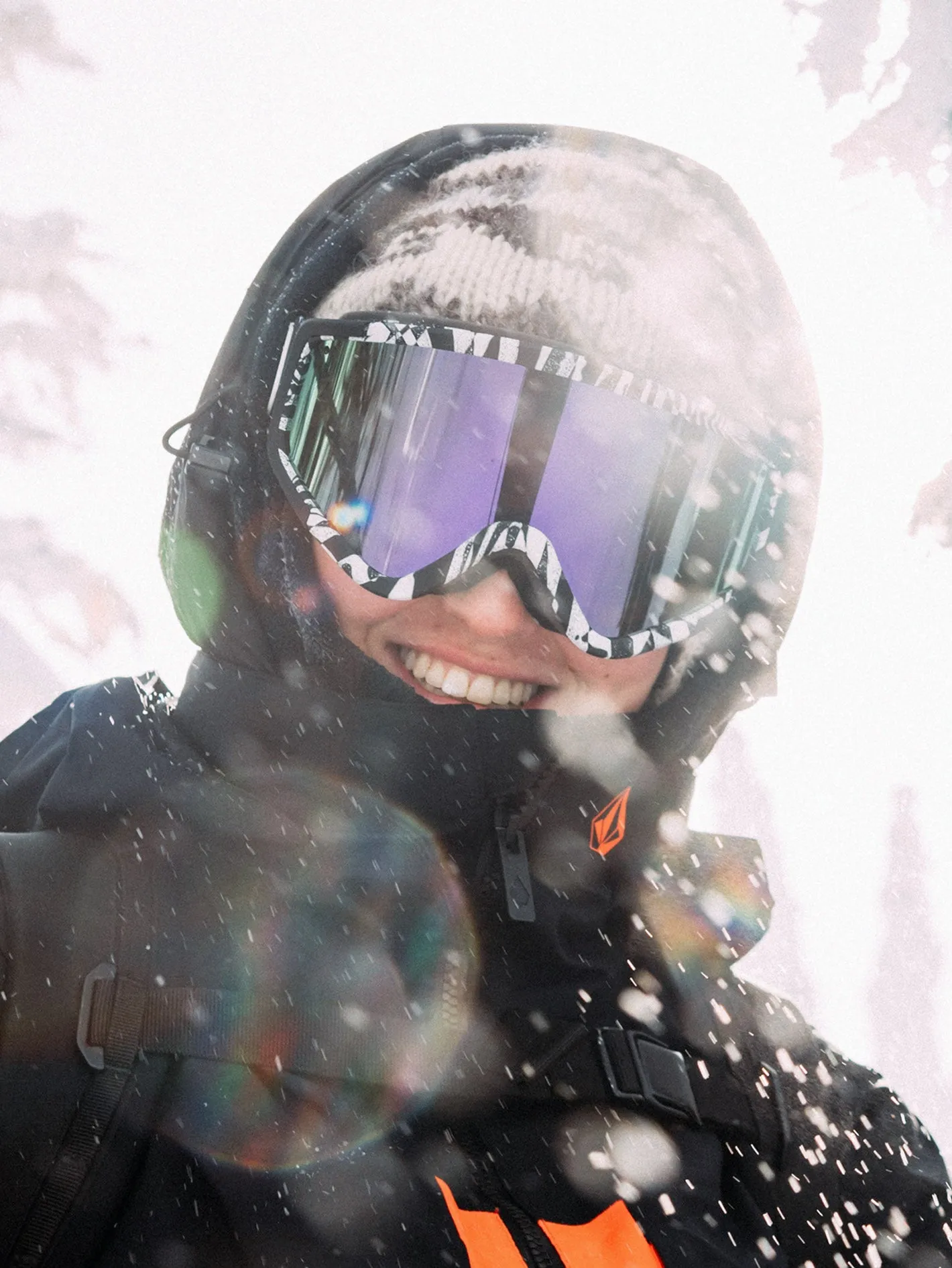 Attunga Op Art Goggle (  Bonus Lens - Yellow) - PURPLE CHROME
