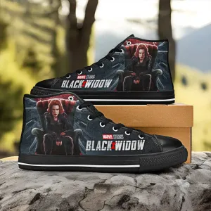 Avengers Black Widow Shoes High Top Sneakers for Kids and Adults