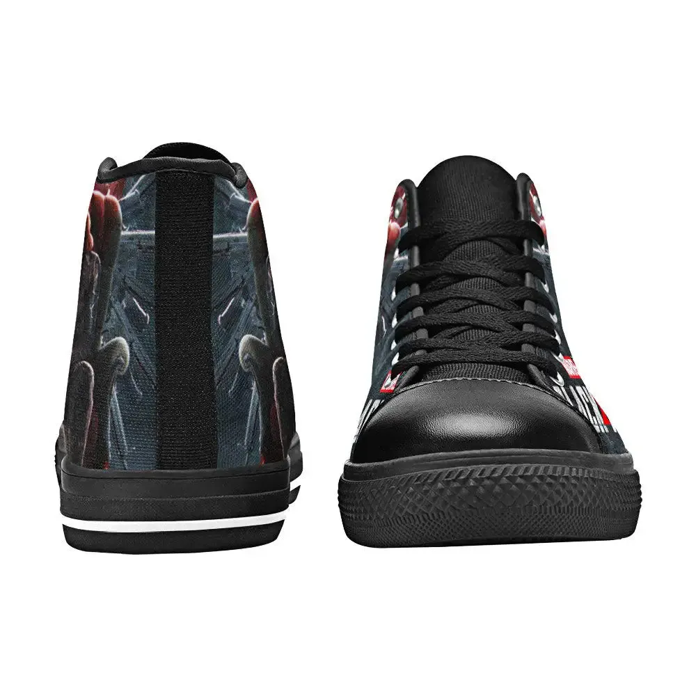 Avengers Black Widow Shoes High Top Sneakers for Kids and Adults