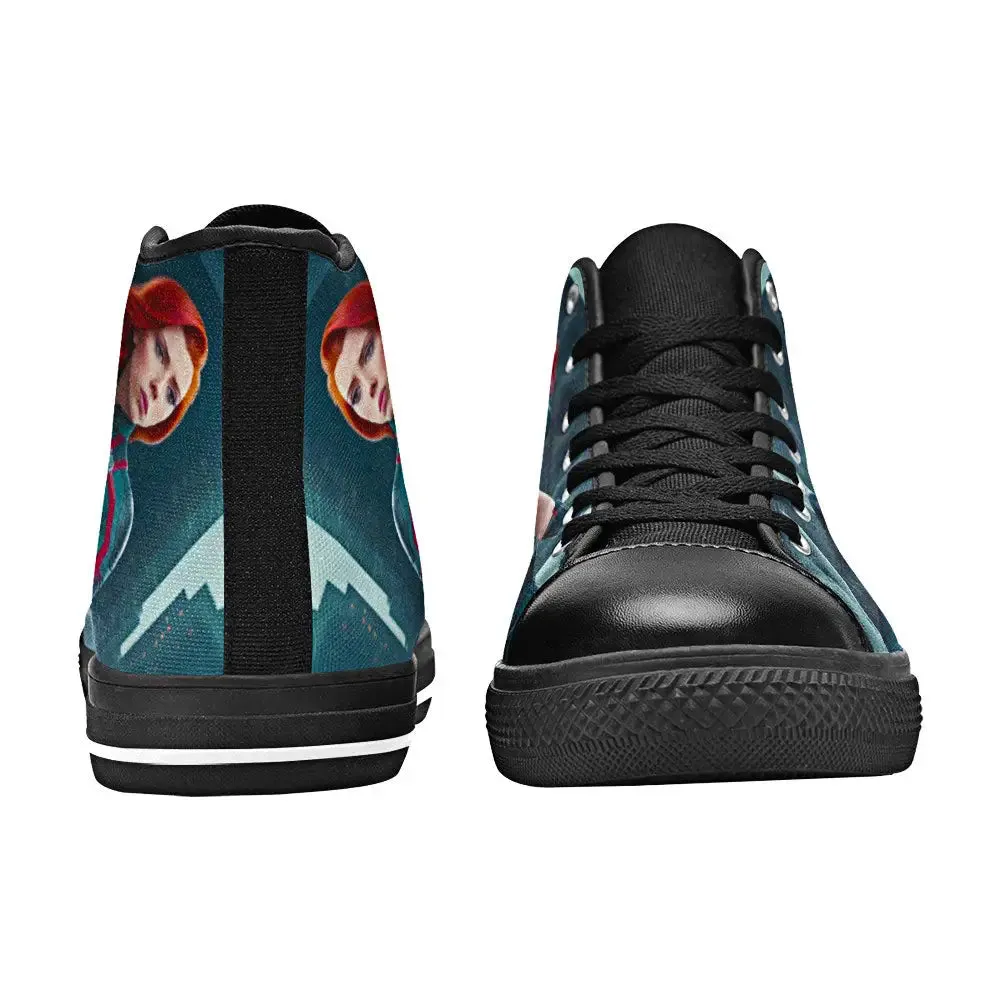 Avengers Black Widow Shoes High Top Sneakers for Kids and Adults