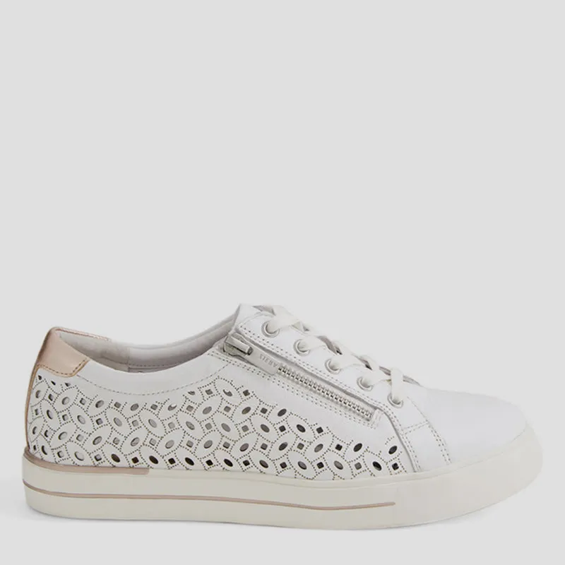 AYLEEN W - WHITE-PALE ROSE GOLD LEATHER