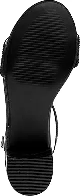 Badgley Mischka Girls Dress Shoes - Sandy Rhinestone Open Toe Dress Pump Sandals with Ankle Strap Heels for Kids (Rose Gold, Silver, Black) (Little Kid/Big Kid)