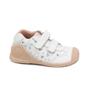 Biomecanics Sauvage (White Pattern Detail Velcro Trainer)