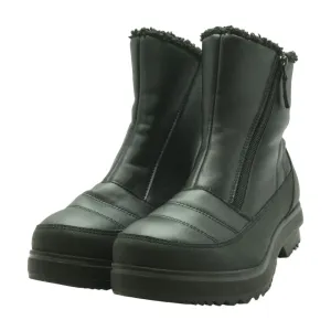 Black Polyester Boots Shoes
