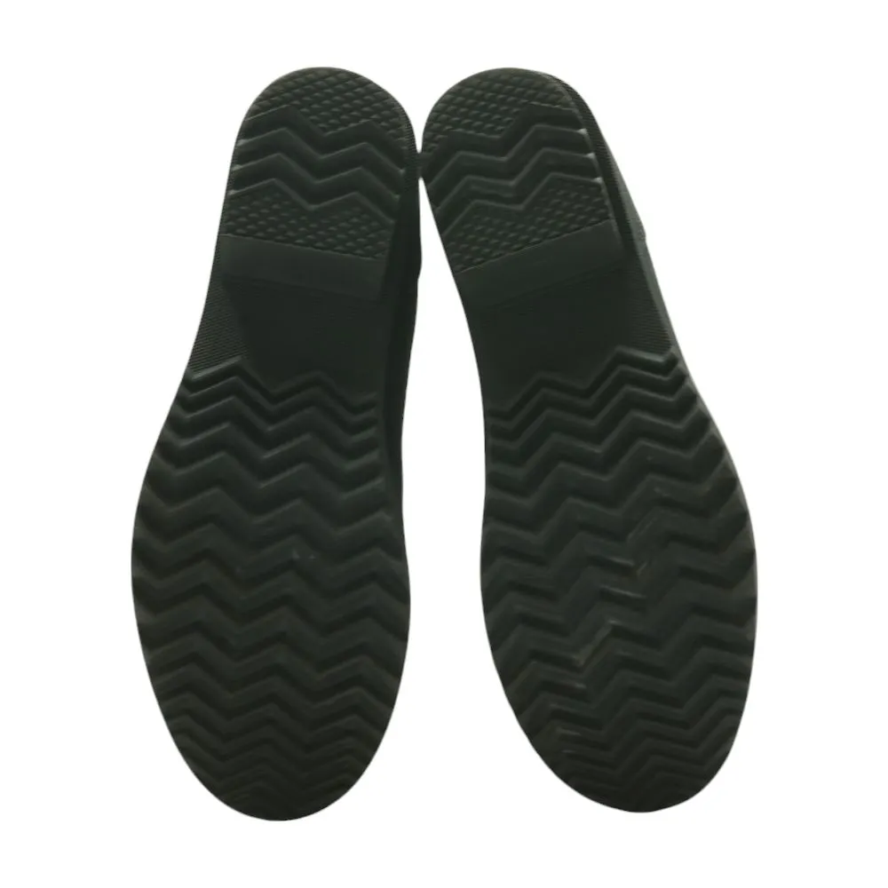 Black Polyester Boots Shoes