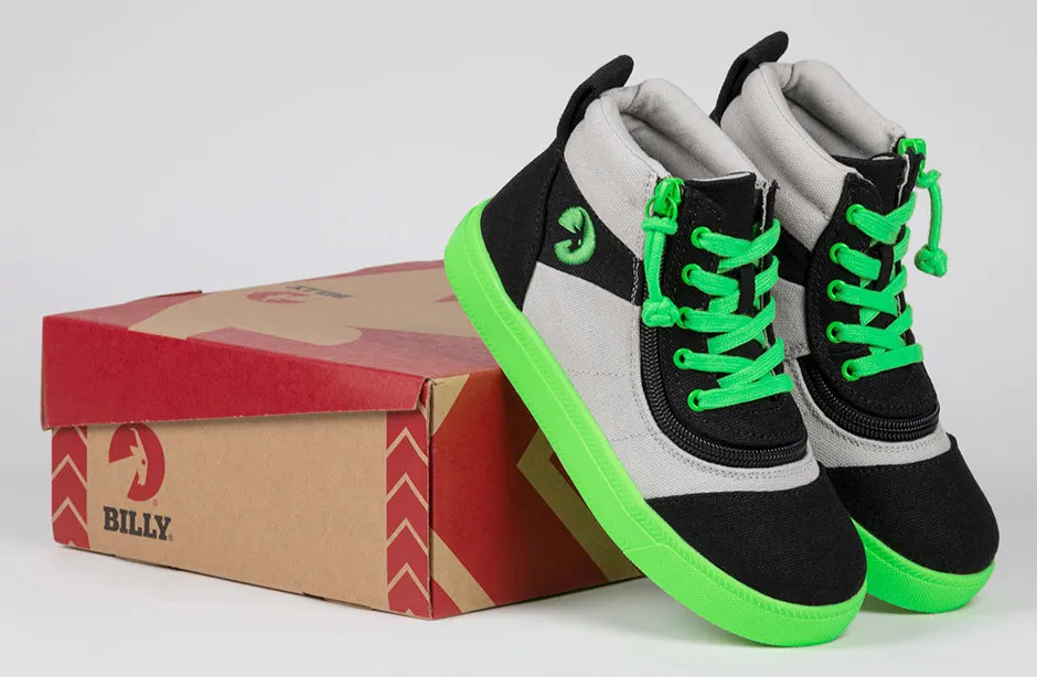 Black/Green BILLY Street Short Wrap High Tops