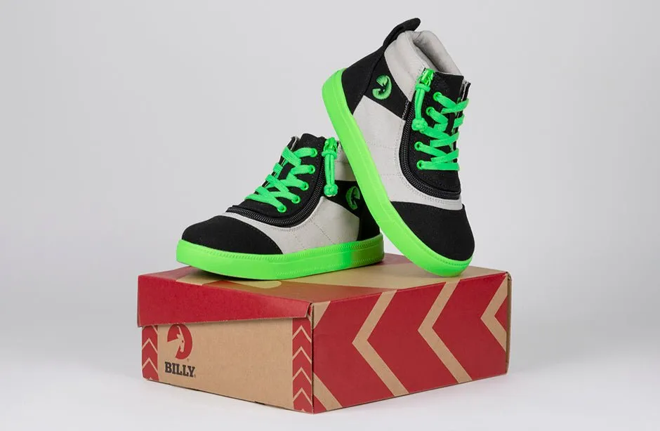 Black/Green BILLY Street Short Wrap High Tops