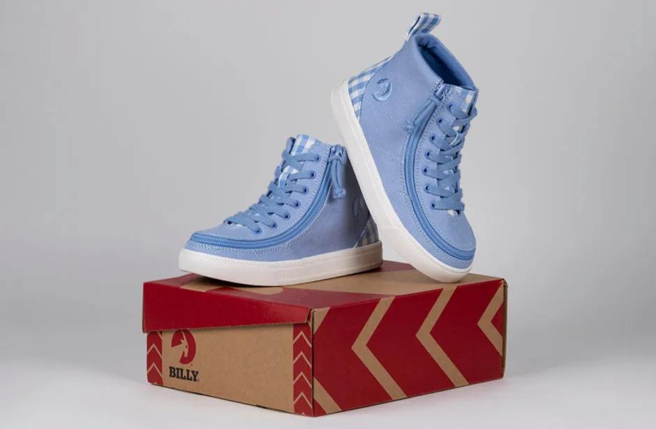 Blue Gingham BILLY Classic Lace High Tops