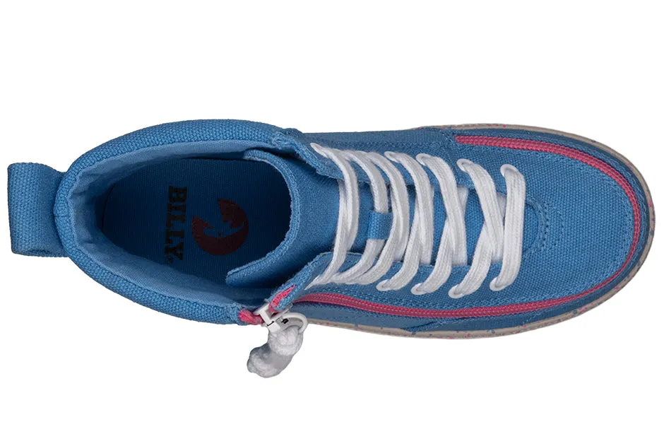Blue/Pink Speckle BILLY Classic Lace High Tops