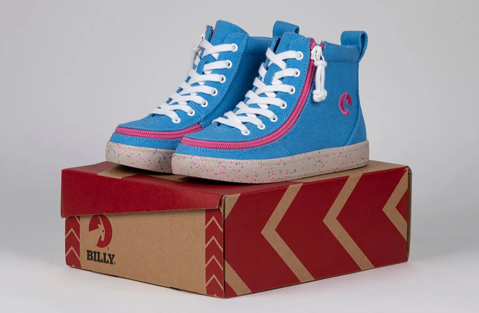 Blue/Pink Speckle BILLY Classic Lace High Tops