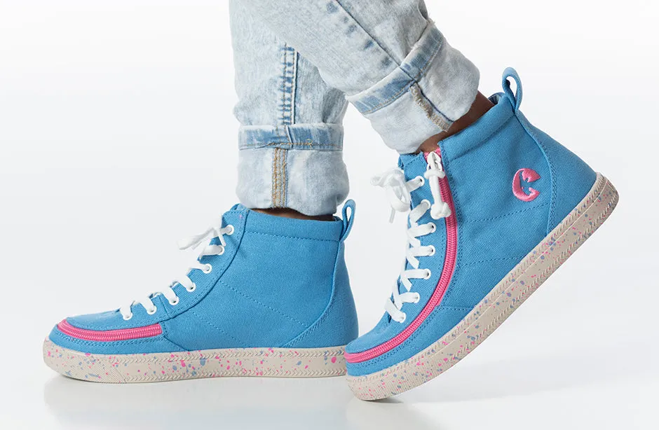 Blue/Pink Speckle BILLY Classic Lace High Tops