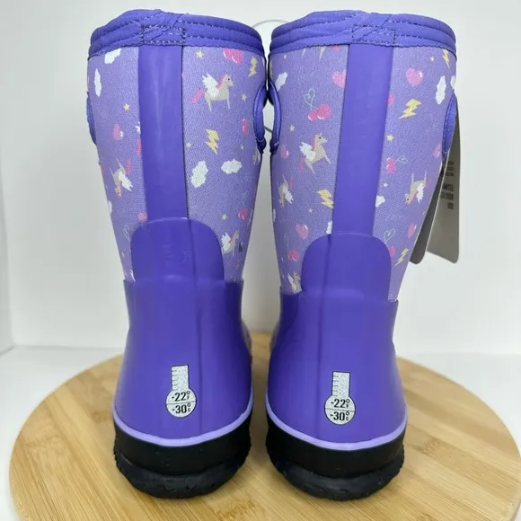Bogs Kids Grasp Pegasus Classic Boot Waterproof Rain Winter Size 3 NEW MSRP $90