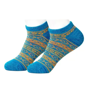 Borders Blue Ankle Socks