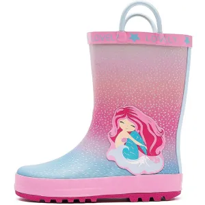 Boy&Girl Rain Boots Waterproof Pink Mermaid - K KomForme
