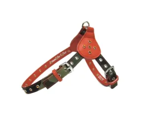 Brie Camouflage and Leather Step-In Harness with Crystals on Tabs & Straps