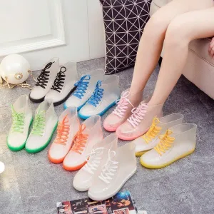 Candy Color Transparent Rain Boots