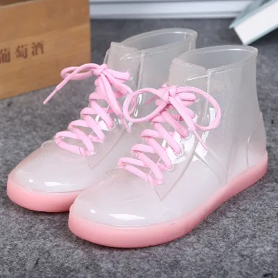 Candy Color Transparent Rain Boots