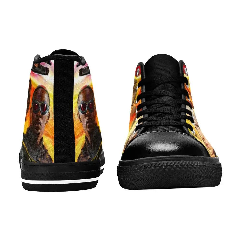 Captain America End Game Shoes High Top Sneakers for Kids and Adults