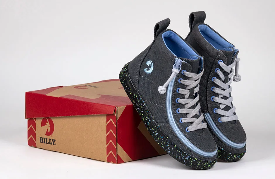Charcoal/Blue Speckle BILLY Classic Lace High Tops