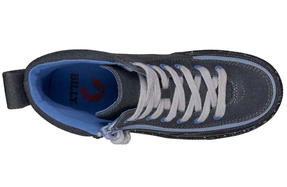 Charcoal/Blue Speckle BILLY Classic Lace High Tops