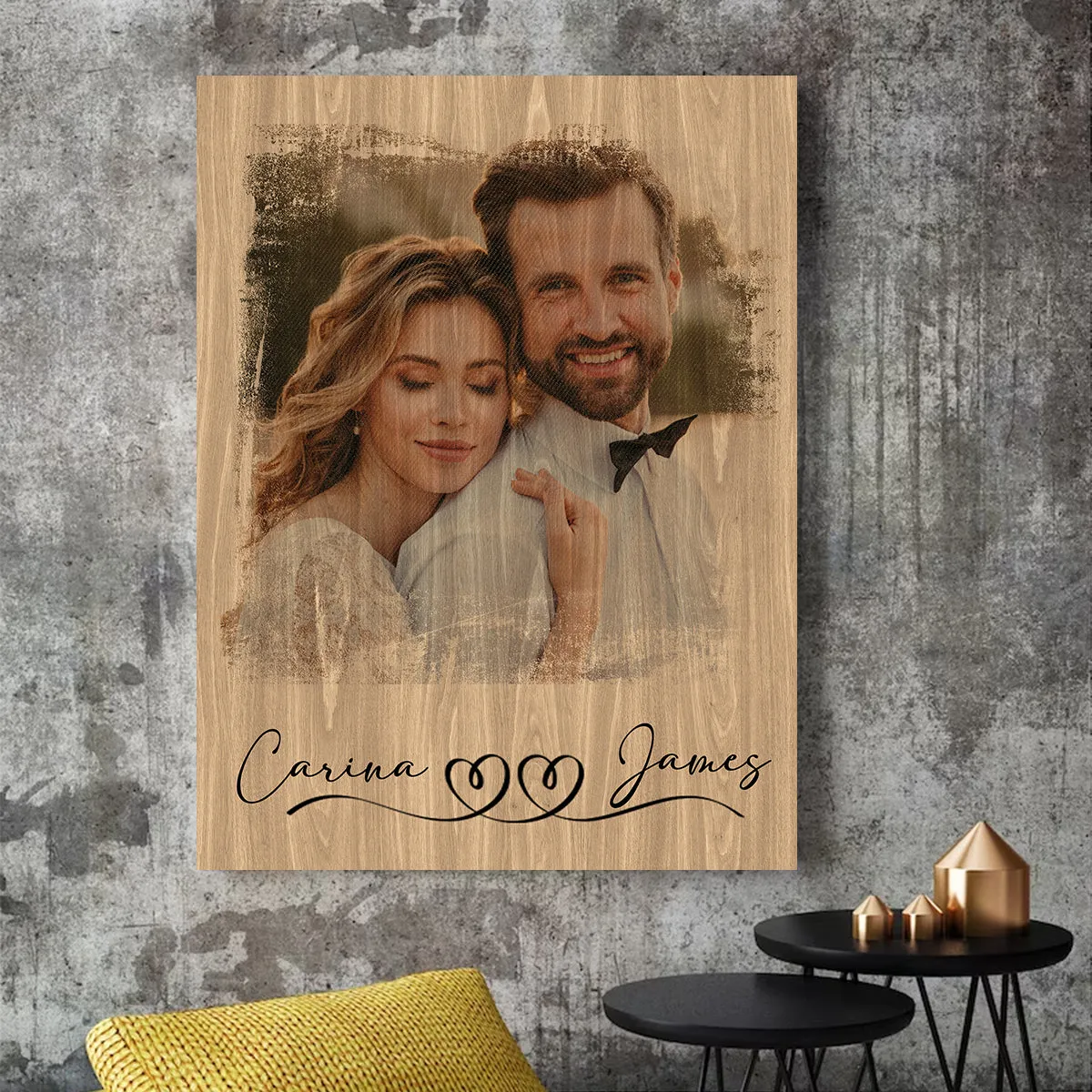 Custom Photo on Canvas, Engraved Photo on Canvas with Watercolor Style, Custom Wall Art, Personalized Portrait from Photo as Long Distance Gift