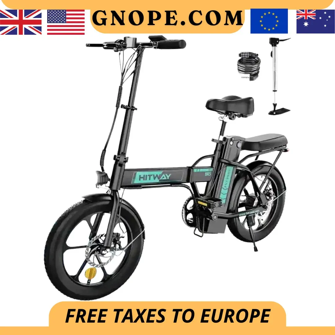 Electric Bike for Adults, E Bike with 36V/12Ah Removable Battery 16"×3.0 Fat Tire Folding Electric Bicycle 500W Motor