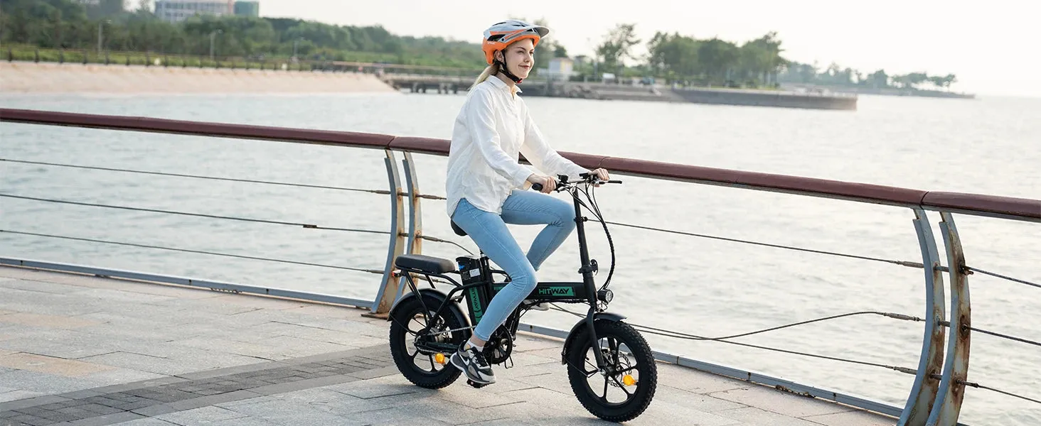 Electric Bike for Adults, E Bike with 36V/12Ah Removable Battery 16"×3.0 Fat Tire Folding Electric Bicycle 500W Motor