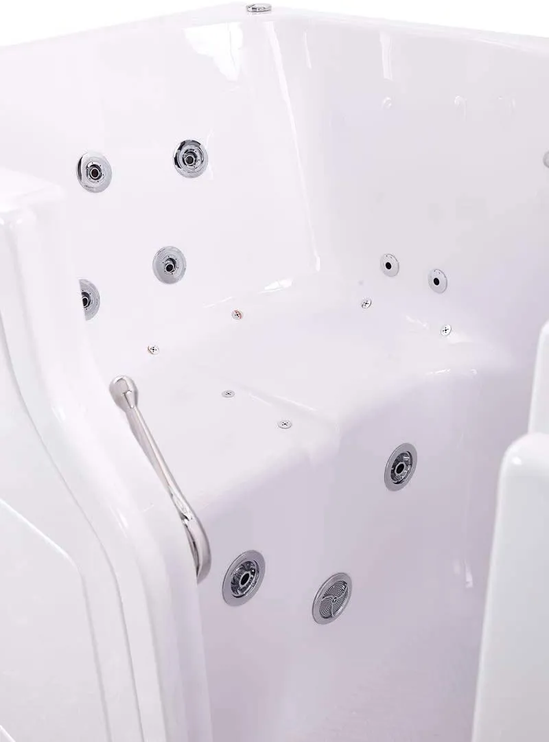 Ellas Bubbles AS3655D-L S-Class3655 Walk-In Bathtub, White