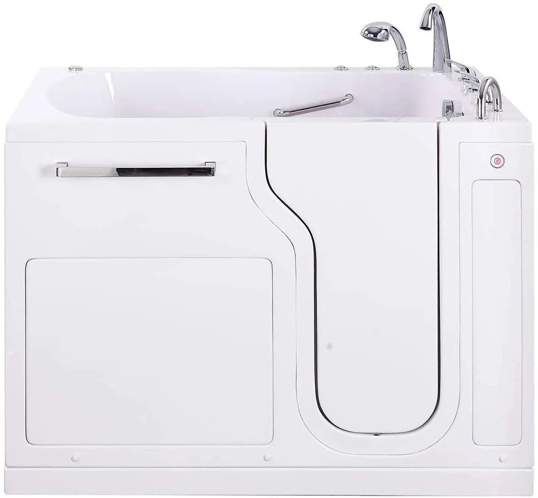 Ellas Bubbles AS3655D-L S-Class3655 Walk-In Bathtub, White