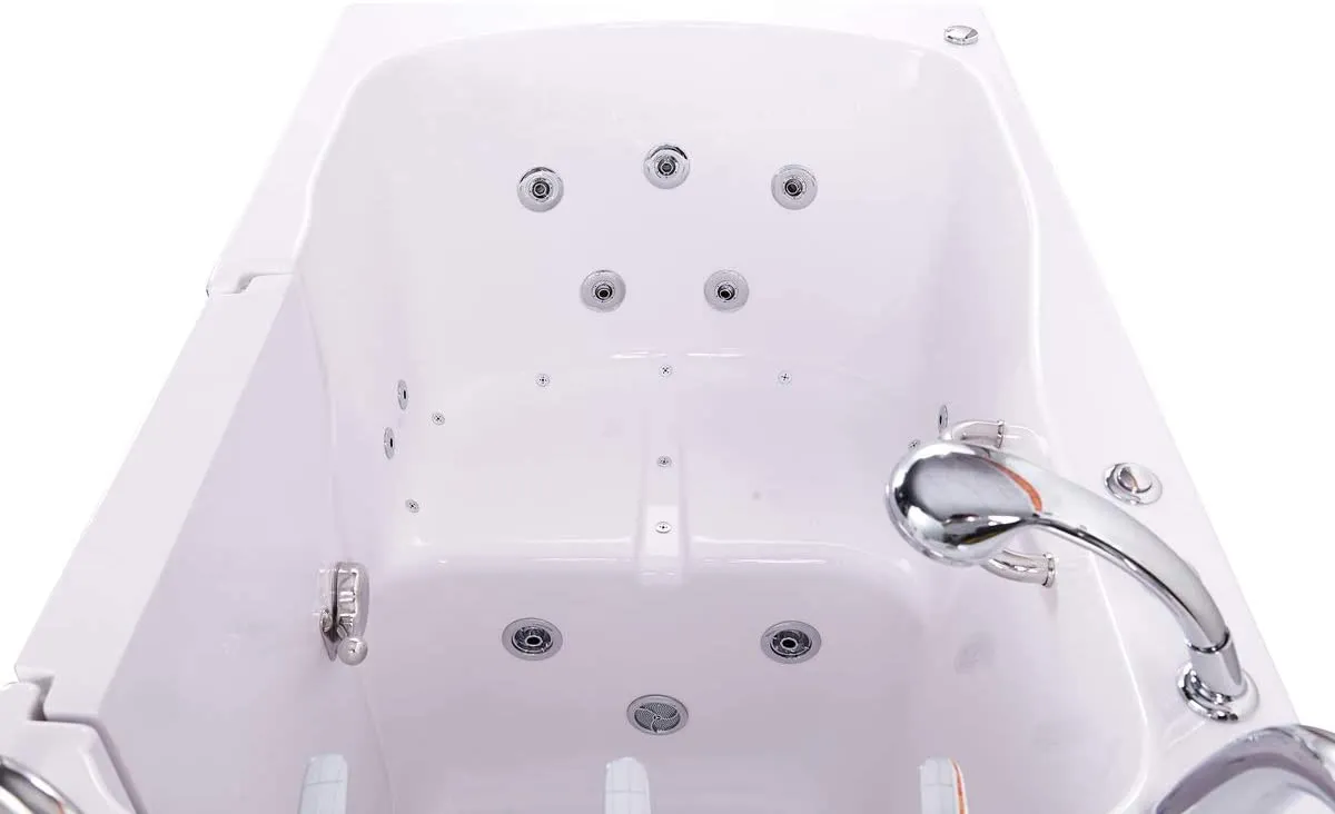 Ellas Bubbles AS3655D-L S-Class3655 Walk-In Bathtub, White