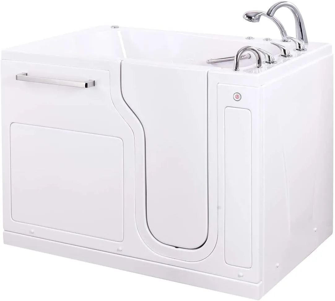 Ellas Bubbles AS3655D-L S-Class3655 Walk-In Bathtub, White