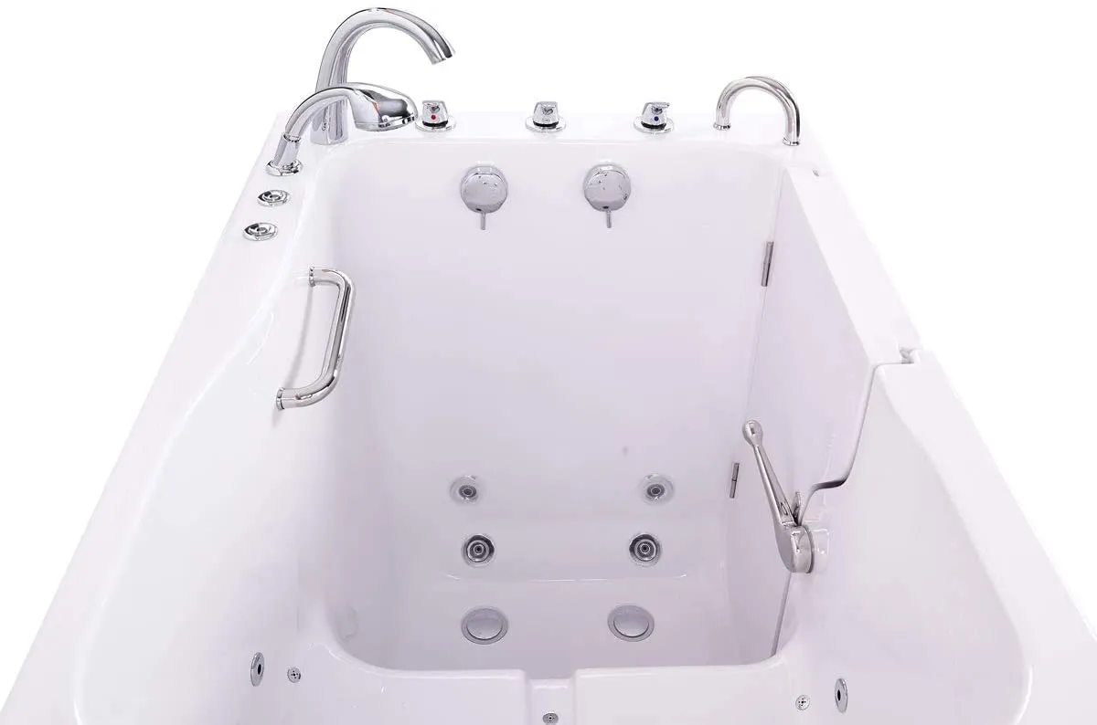Ellas Bubbles AS3655D-L S-Class3655 Walk-In Bathtub, White