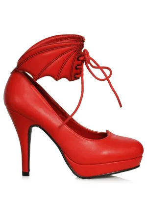 Ellie 414-WINGS 4" Heel Women's Pump With Bat Wing Detail