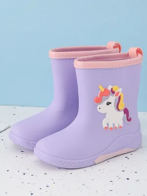 Enchanted Unicorn Purple Rain Boots For Girls
