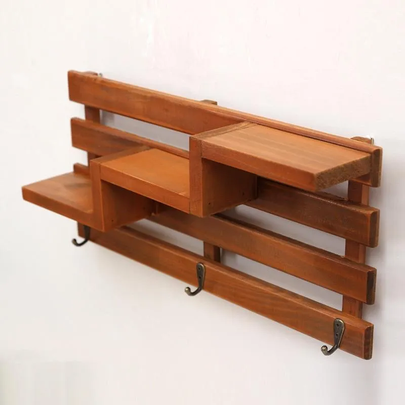 Entryway Wood Hanging Shelf
