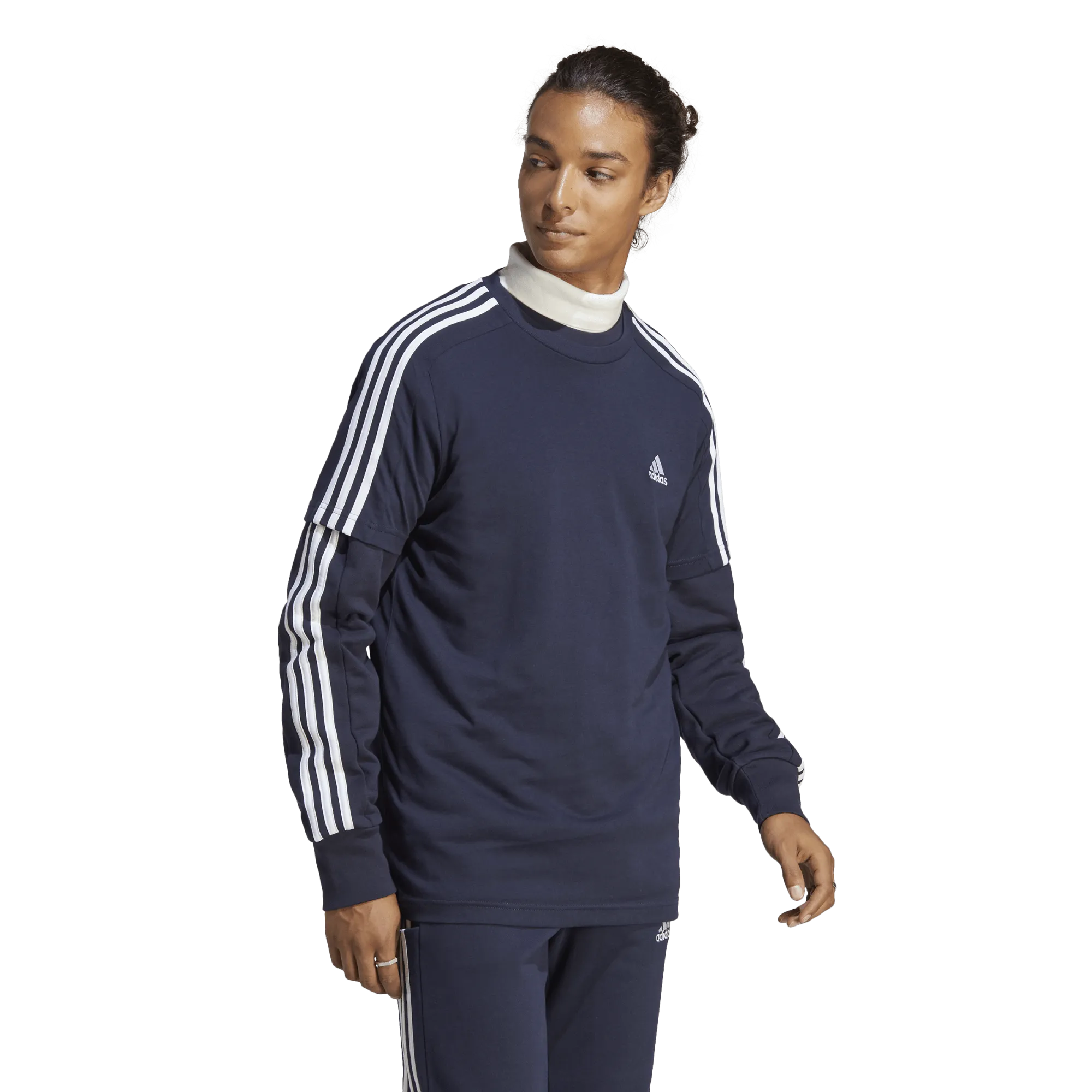 Essentials Single Jersey 3-Stripes T-Shirt (M)