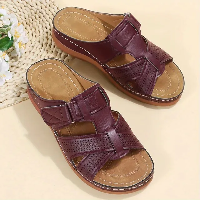 EVELYN | Non-Slip Orthopedic Leather Sandals